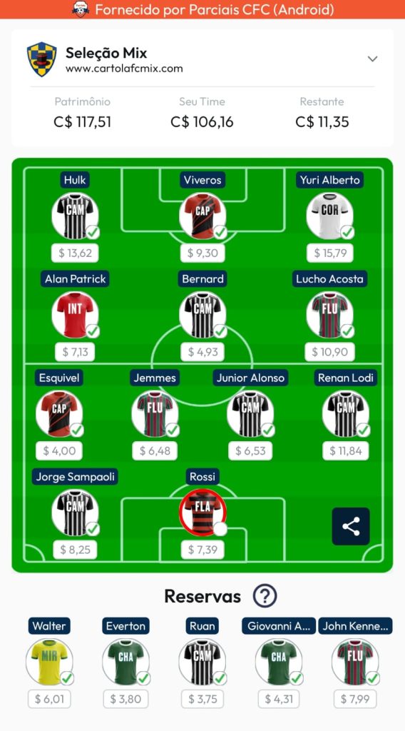 Seleção Mix - 3ª Rodada