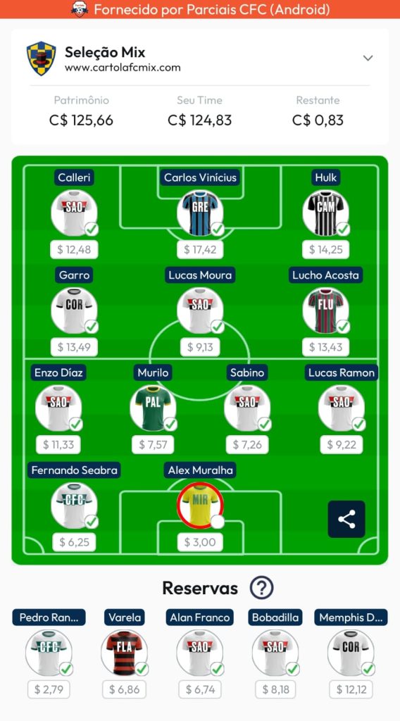 Seleção Mix - 5ª Rodada