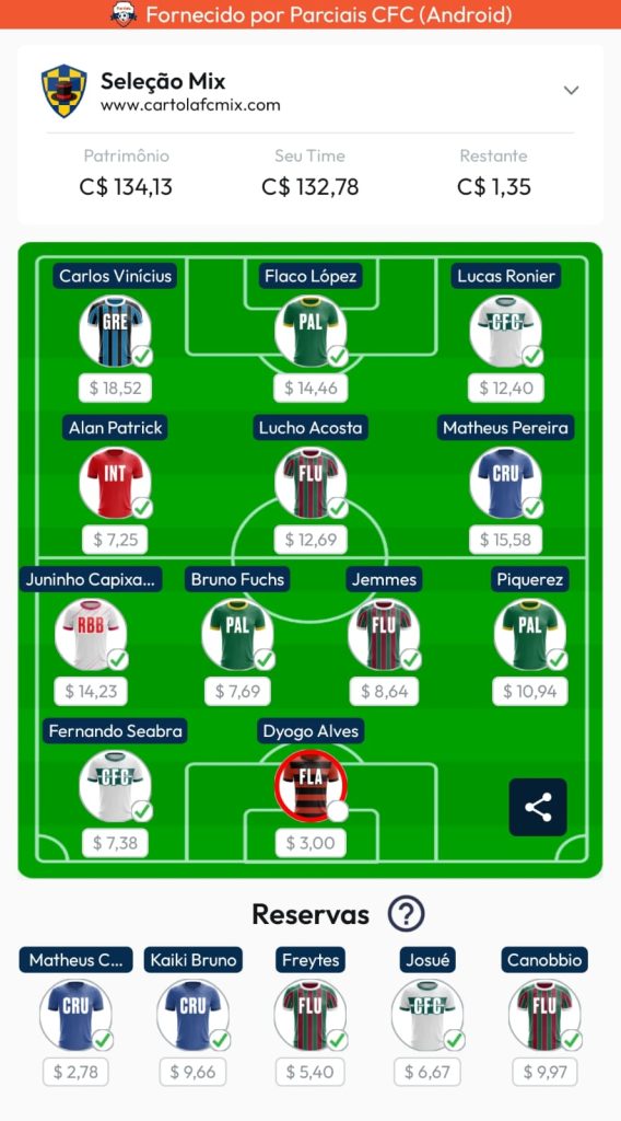 Seleção Mix - 6ª Rodada