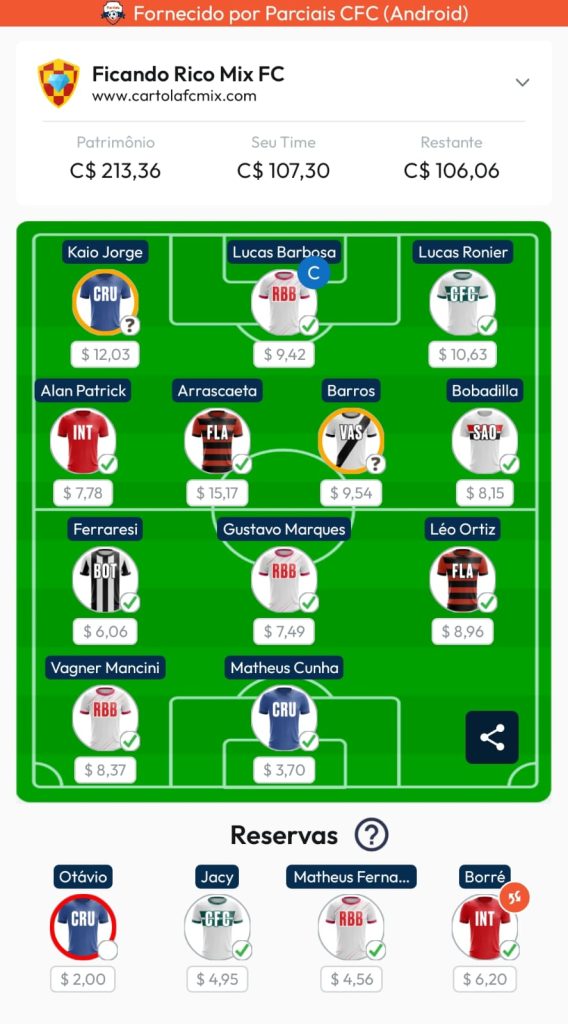 Ficando Rico Mix - 12ª Rodada