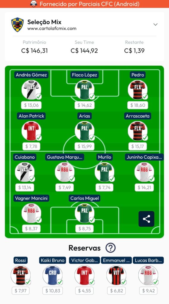 Seleção Mix - 12ª Rodada